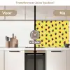 Geel - Frambozen - Patroon keuken achterwand 2 middel 871 -voor-na2_NL