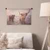 Schotse hooglanders - Licht - Lucht - Natuur Wandkleed katoen klein -sfeer4