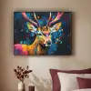 Graffiti - Hert - Dier - Kleurrijk Textielframe - compleet frame klein -sfeer1