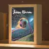 Neon - Net - Voetbal - Kleurrijk Light Box met kabel (Kinderlampje) klein -zzz_3d_website