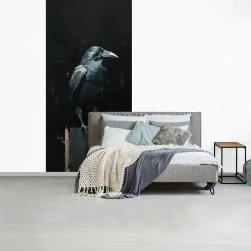 Raaf - Vogels - Zwart fotobehang vinyl groot -slaapkamer
