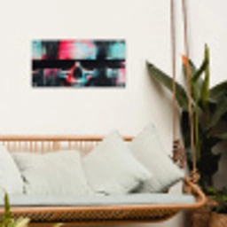 Schedels - Glitch - Cyberpunk tuinposter los doek klein -sfeer7