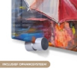 Paraplu's - Schilderij - Kunst - Regenboog plexiglas 5mm klein -zzsysteem_NL