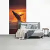 Walvis - Zon - Zee fotobehang vinyl groot -slaapkamer