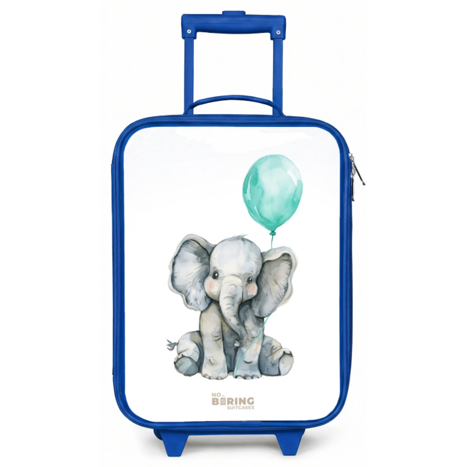 Olifant met blauwe ballon Kinderkoffer - Blauw klein -zz3dotto