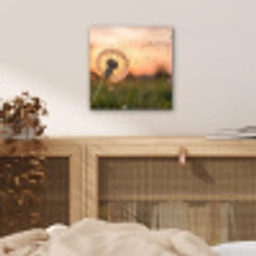Paardenbloem - Zonsondergang - Veld aluminium wit klein -sfeer3