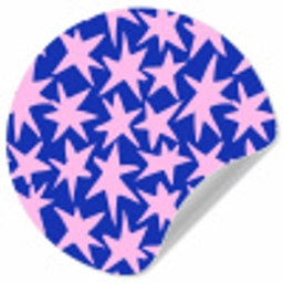 Modern - Sterren - Blauw Wandcirkel behangsticker klein 186 -3d
