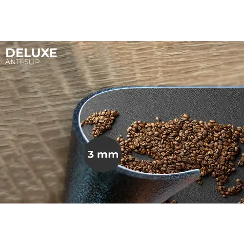 Wereldkaart - Koffie - Grijs Placemat vinyl groot -closeup
