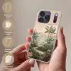 Tropisch landschap - palmbomen - Bloemen - Roze lucht Telefoonhoesje iPhone 17 Pro Max klein -sfeer3_DE