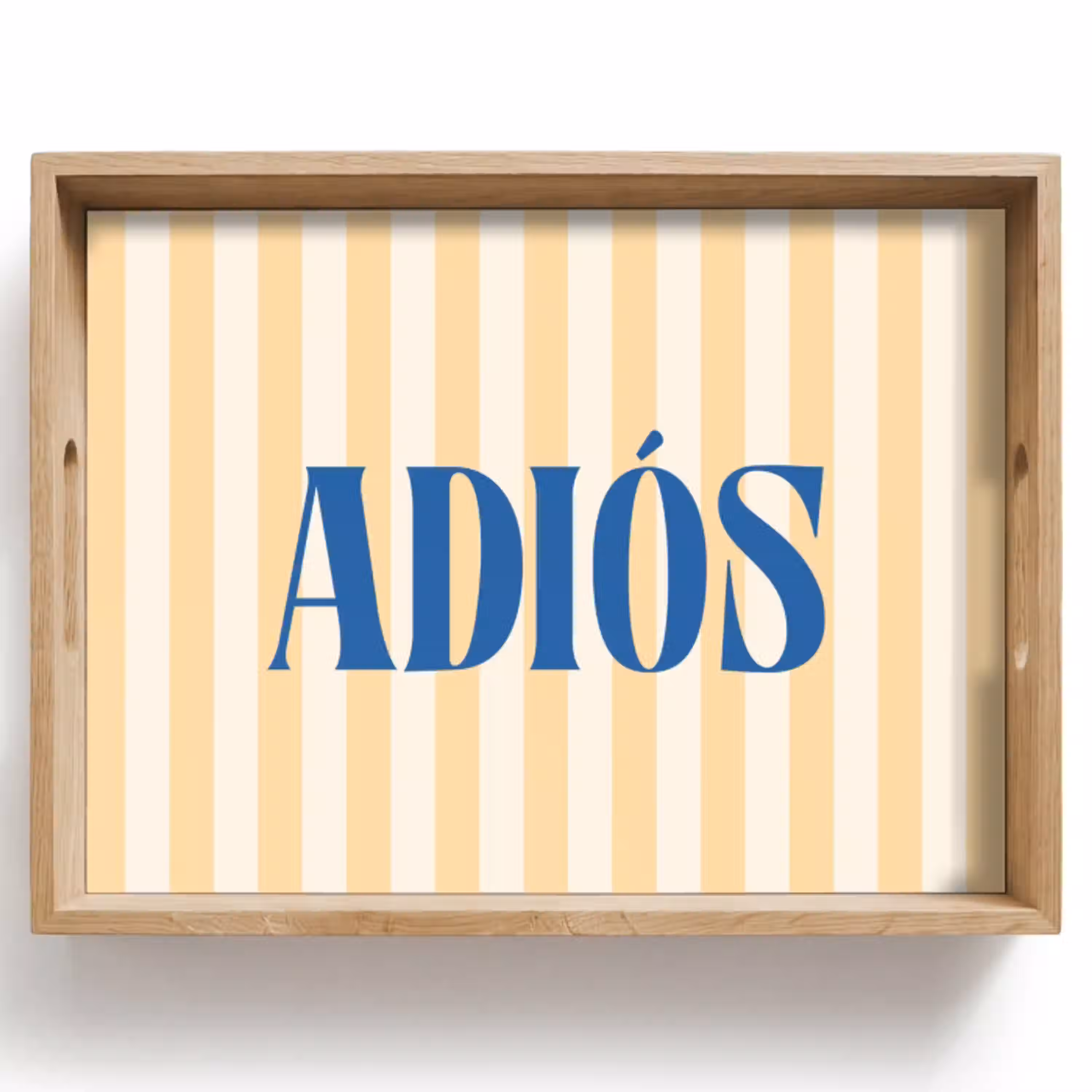 Blauw - Geel - Strepen - Adiós Dienblad Rechthoek middel -z3d_shopping