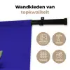 Meloen - Blauw - Oranje - Kunstzinnig Wandkleed katoen klein -sfeer2