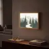 Pad - Bomen - Bos - Illustratie Light Box met batterij (Wandlamp) middel -sfeer1
