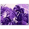 Bladeren - Paars - Tropisch - Abstract tuinposter los doek klein -3d