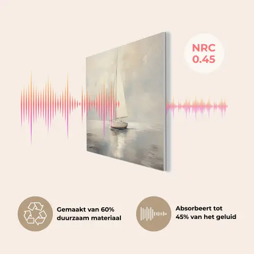 Zeilschip - Zee - Bewolkt PET vilt klein -USP_NL