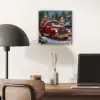 Kersttruck - Sneeuwbos - Rood plexiglas 5mm klein -sfeer6