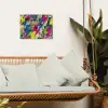 Bliksemschichten - Patroon - Marmer - Kleuren tuinposter los doek klein -sfeer7