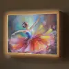 Schilderij - Olieverf - Dans - Ballerina Light Box met batterij (Wandlamp) middel -z3d_website