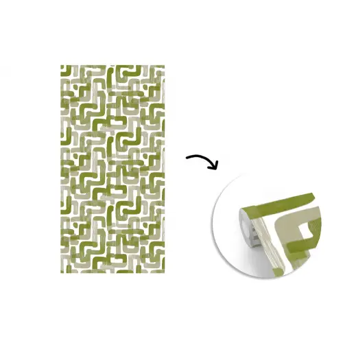 Modern - Grafisch - Groen fotobehang vinyl groot 64 -3d