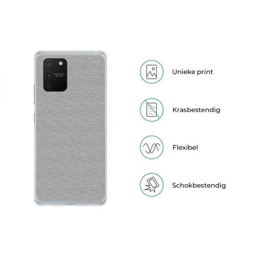 Grijs - Reptiel - Dier - Patroon Telefoonhoesje Samsung Galaxy S10 Lite klein 364 -specsS10Lite