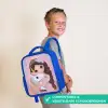 Meisje - Eenhoorn - Glitter Kinderrugzak - Blauw middel -sfeer3_NL