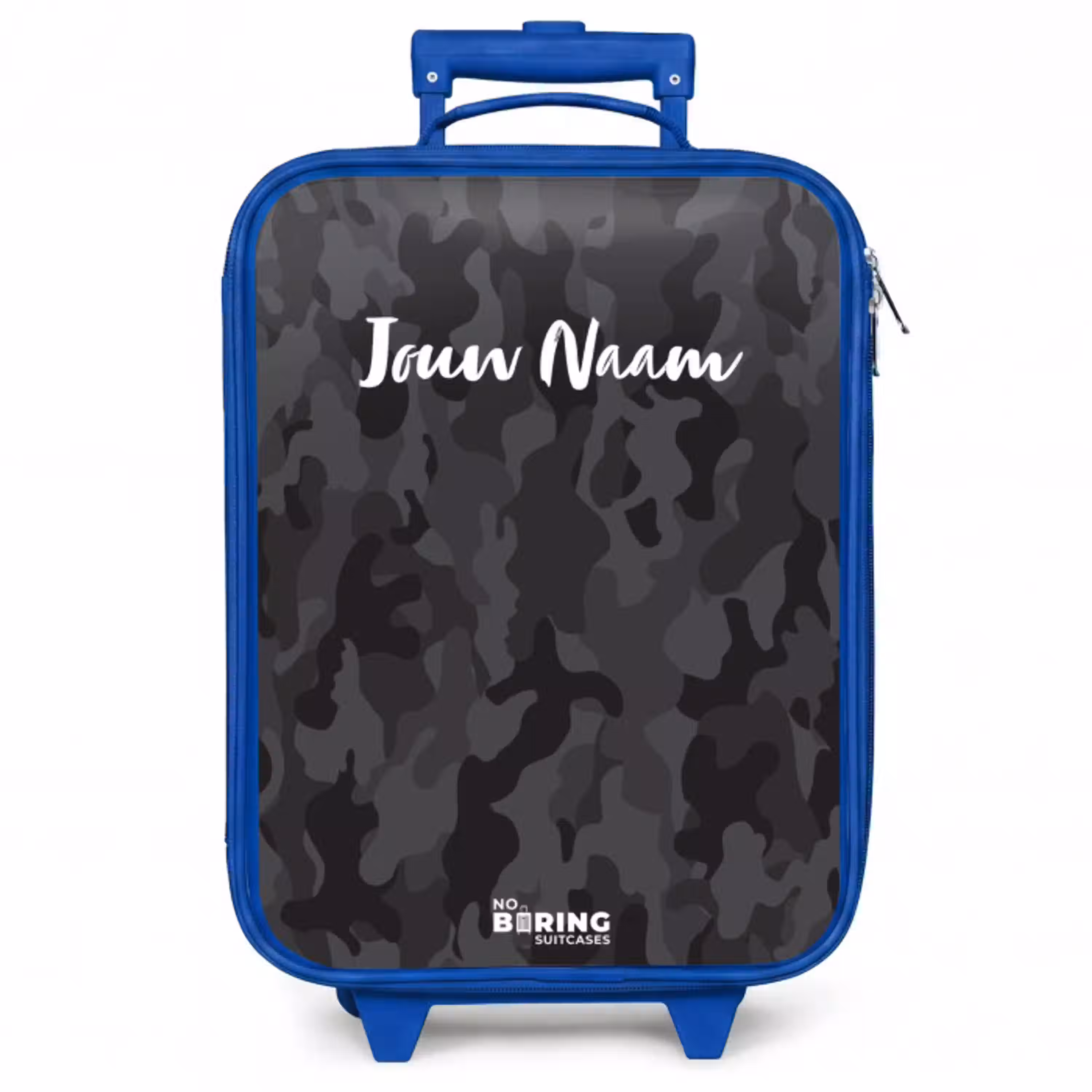 Groene camouflage print Kinderkoffer - Blauw klein -zzz_website3d