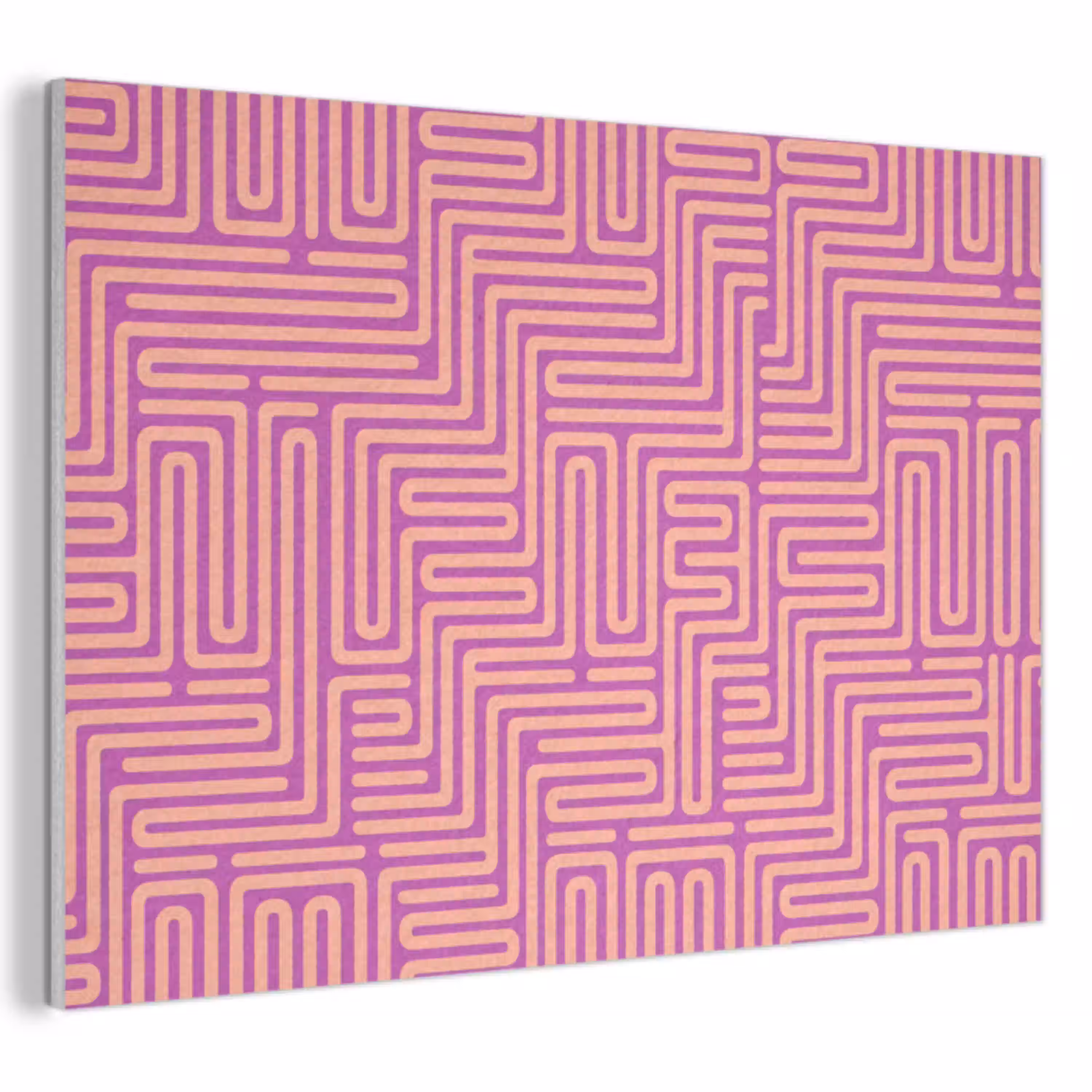 Patroon - Lijnen - Abstract - Modern - Paars PET vilt klein -3d