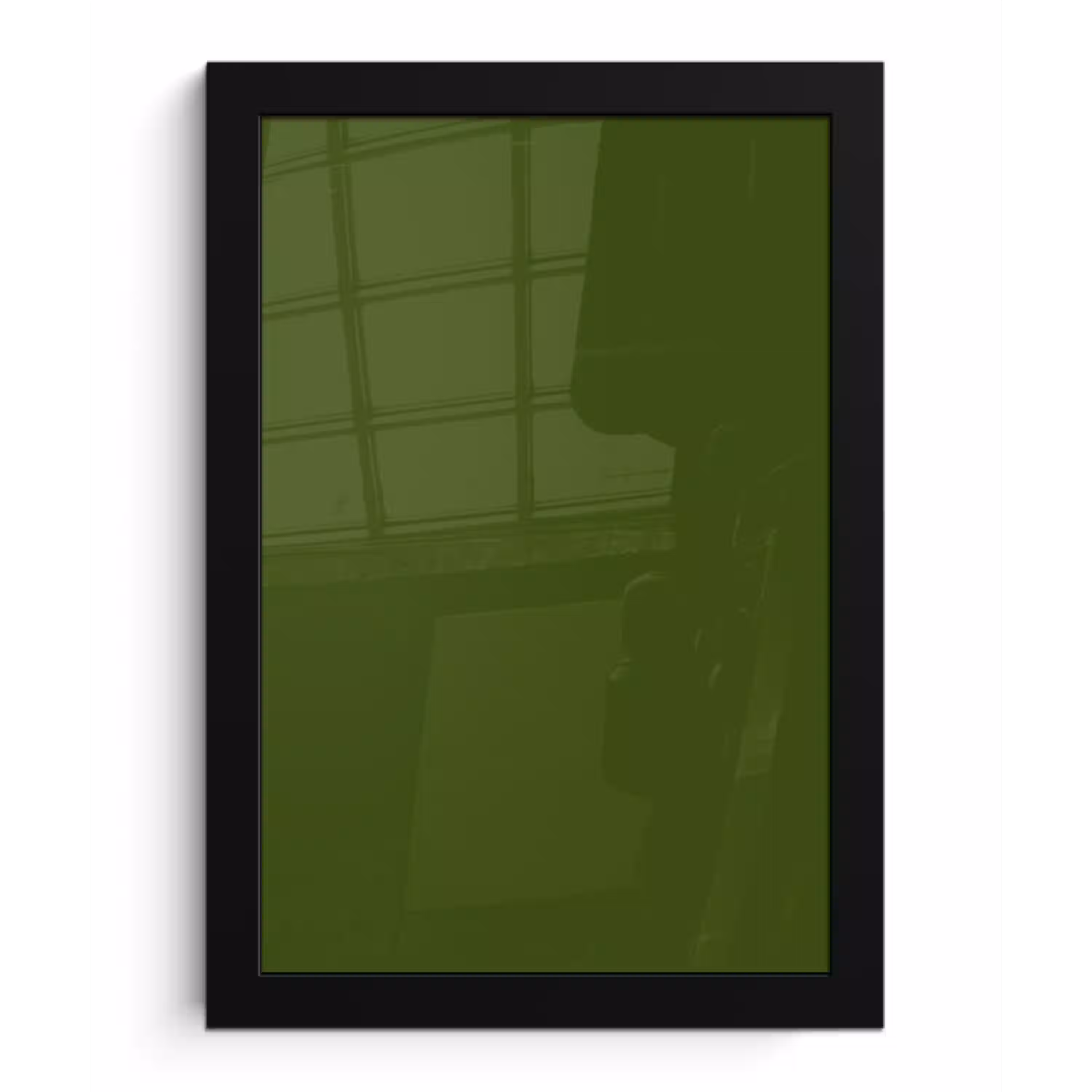 Olive - Drab - Groen fotolijst zwart zonder passe partout klein 224 -3d