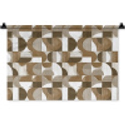 Abstract - Retro - Bruin Wandkleed katoen klein 269 -zz3d