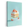 Slagroom - Taart - Blauw - Eten KitchenYeah - Keuken - Canvas klein -3d