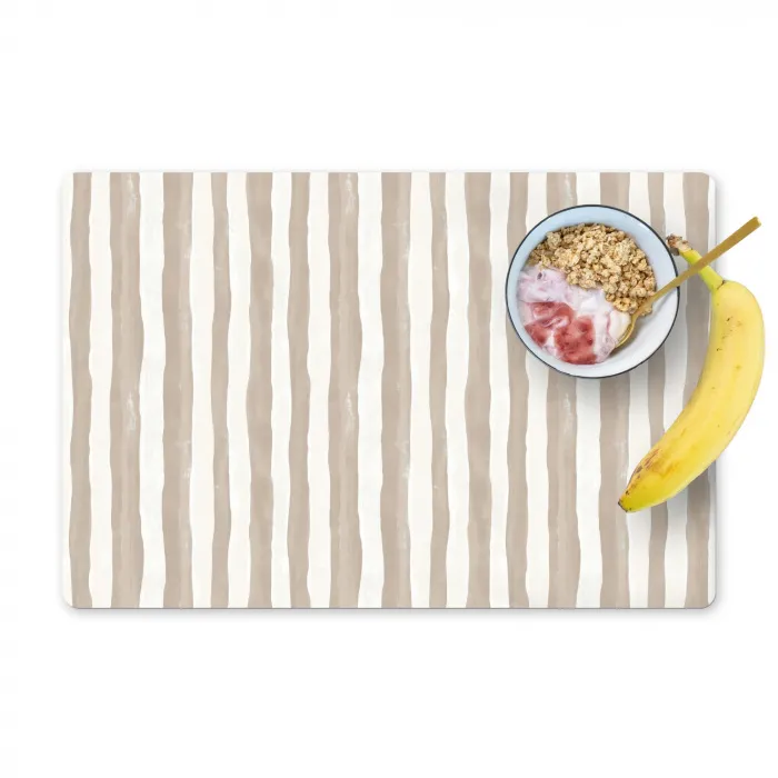 Minimalistisch - Strepen - Beige Placemat vinyl groot 368 -zzzproduct_Kitchenyeah-website