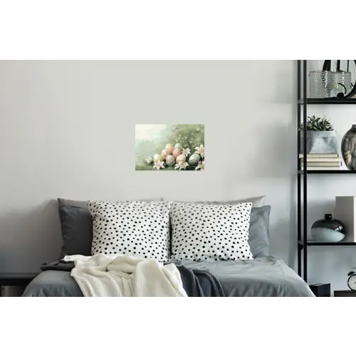 Paaseieren - Pasteltinten - Bloemen Muursticker klein -slaapkamer
