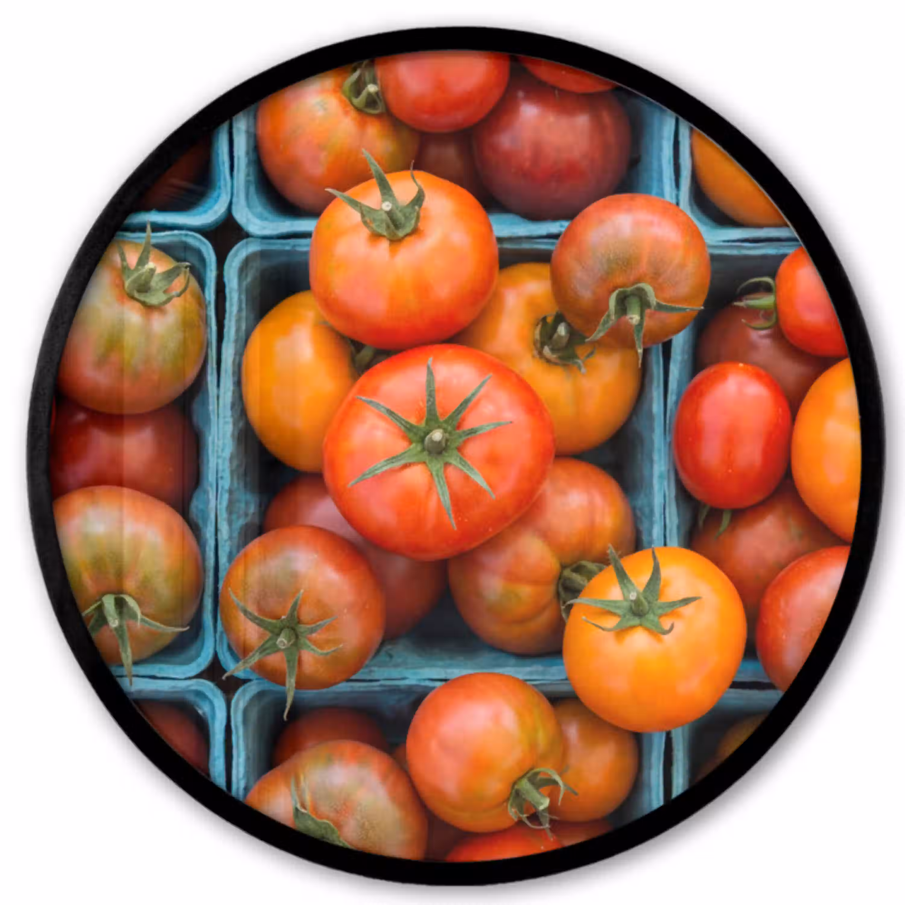 Tomaten - Eten - Kleurrijk Fotolijst rond zonder passe partout klein -3d