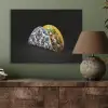 Taco - Vlees - Salade - Delftsblauw - Motief PET vilt klein -sfeer2