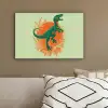 Dinosaurus - Groen - Planten - Cirkel canvas 2cm klein -sfeer3