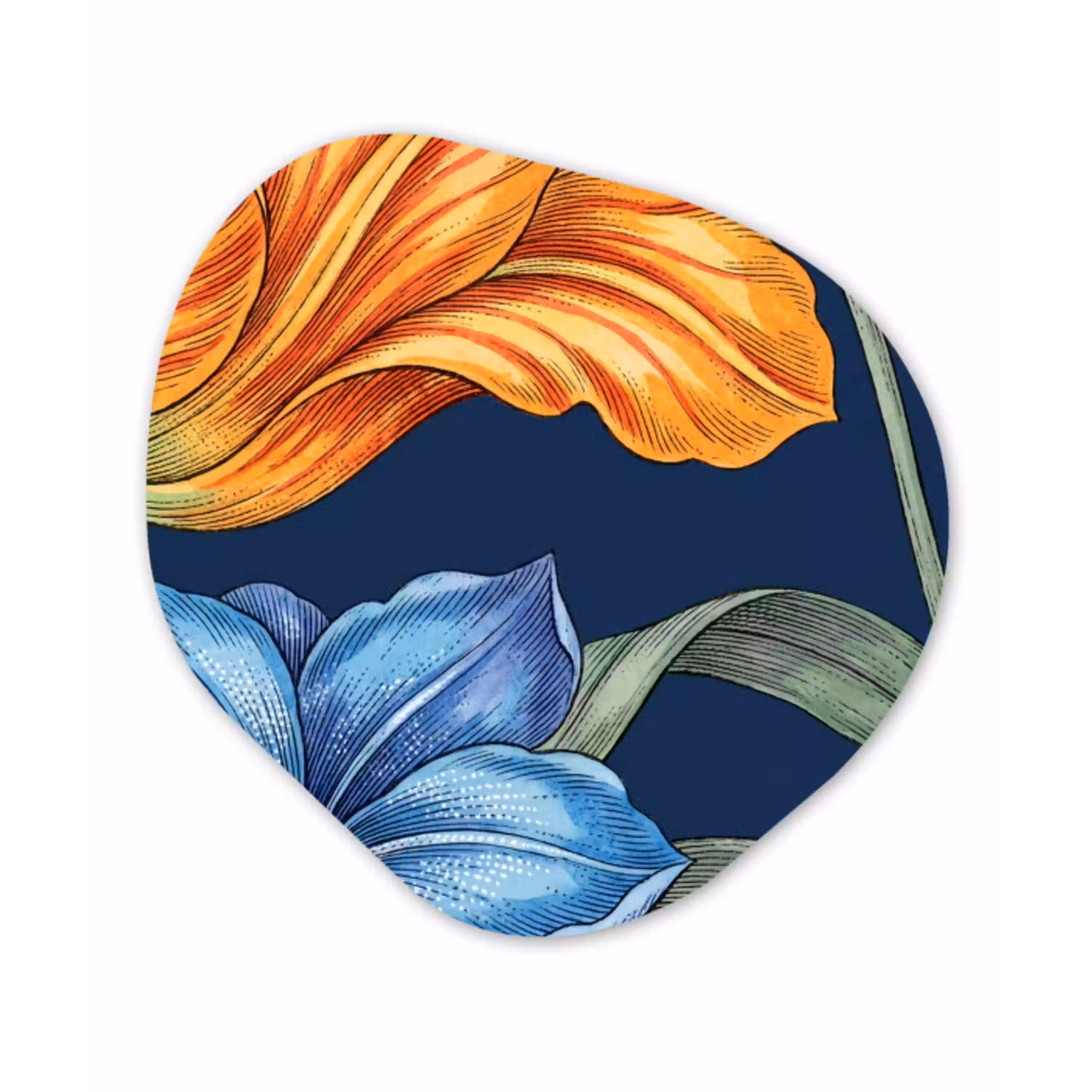 Bloemen - Botanisch - Patroon Wandcirkel Organisch Forex 3mm klein -3d