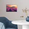 Lavendelveld - Zonsondergang - Paars poster papier klein -sfeer3
