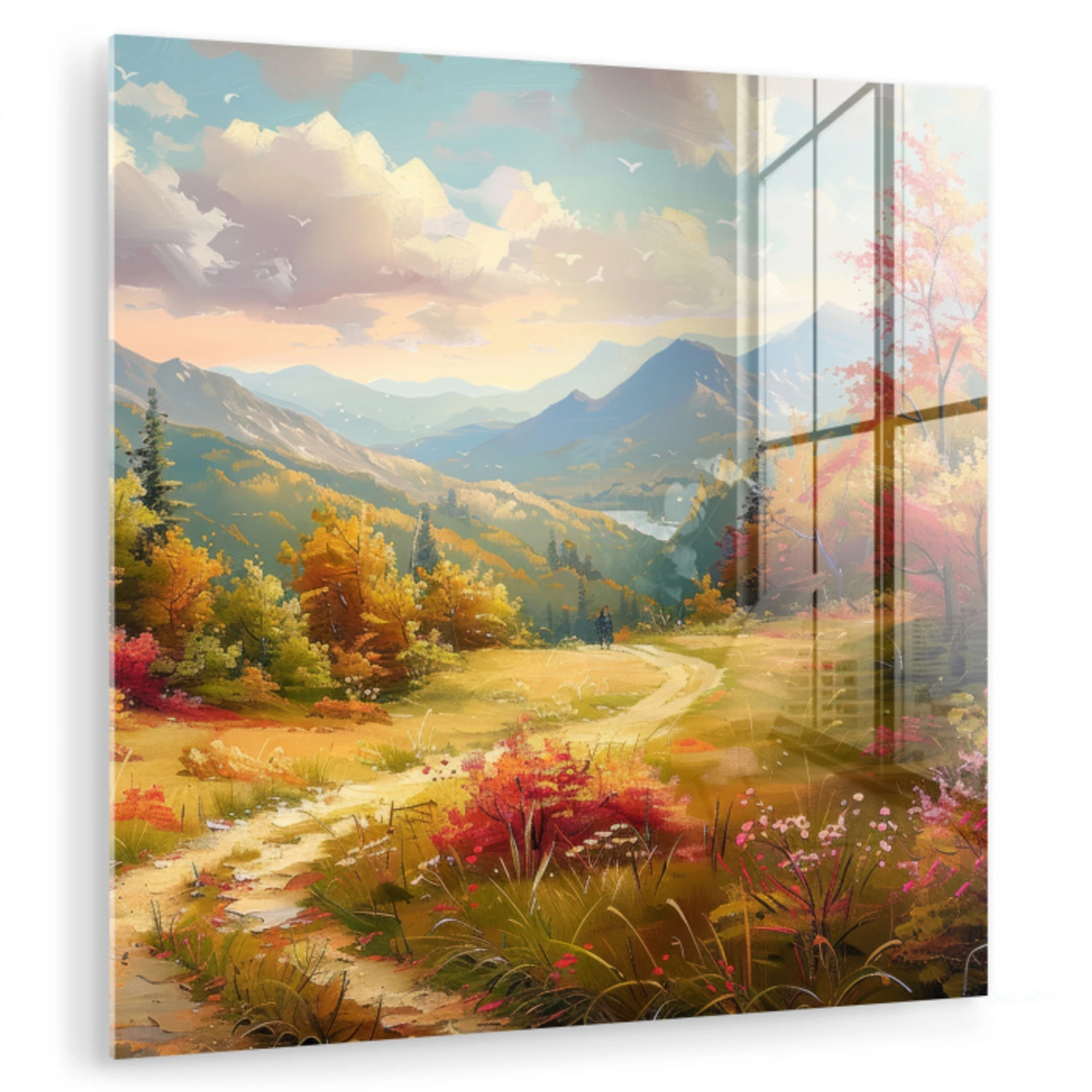 Landschap - Illustratie - Natuur plexiglas 5mm klein -zzzproduct_nieuw