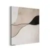 Contourlijnen - Abstracte landschap aluminium wit klein -3d