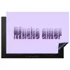 Mucho amor - Paars - Gelaagde letters Inductie beschermer vinyl 3mm klein -3d