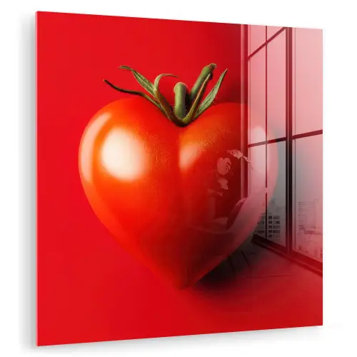 Tomaat - Rood - Hart plexiglas 5mm klein -zzzproduct_nieuw