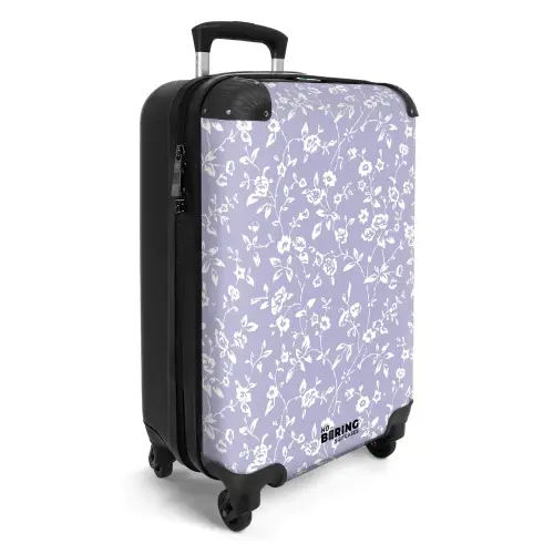 Vintage bloemenpatroon - Lichtpaars NBS - Handbagage koffer - Kinderen Unisex middel -productfoto_3d