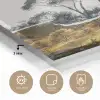 Italiaans landschap parasoldennen - Kunst - Hendrik Voogd - Schilderij - Zwart wit - Oude meesters plexiglas 5mm klein -sfeer2