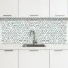 Design - Lijn - Patroon - Groen keuken achterwand 2 middel 871 -3d