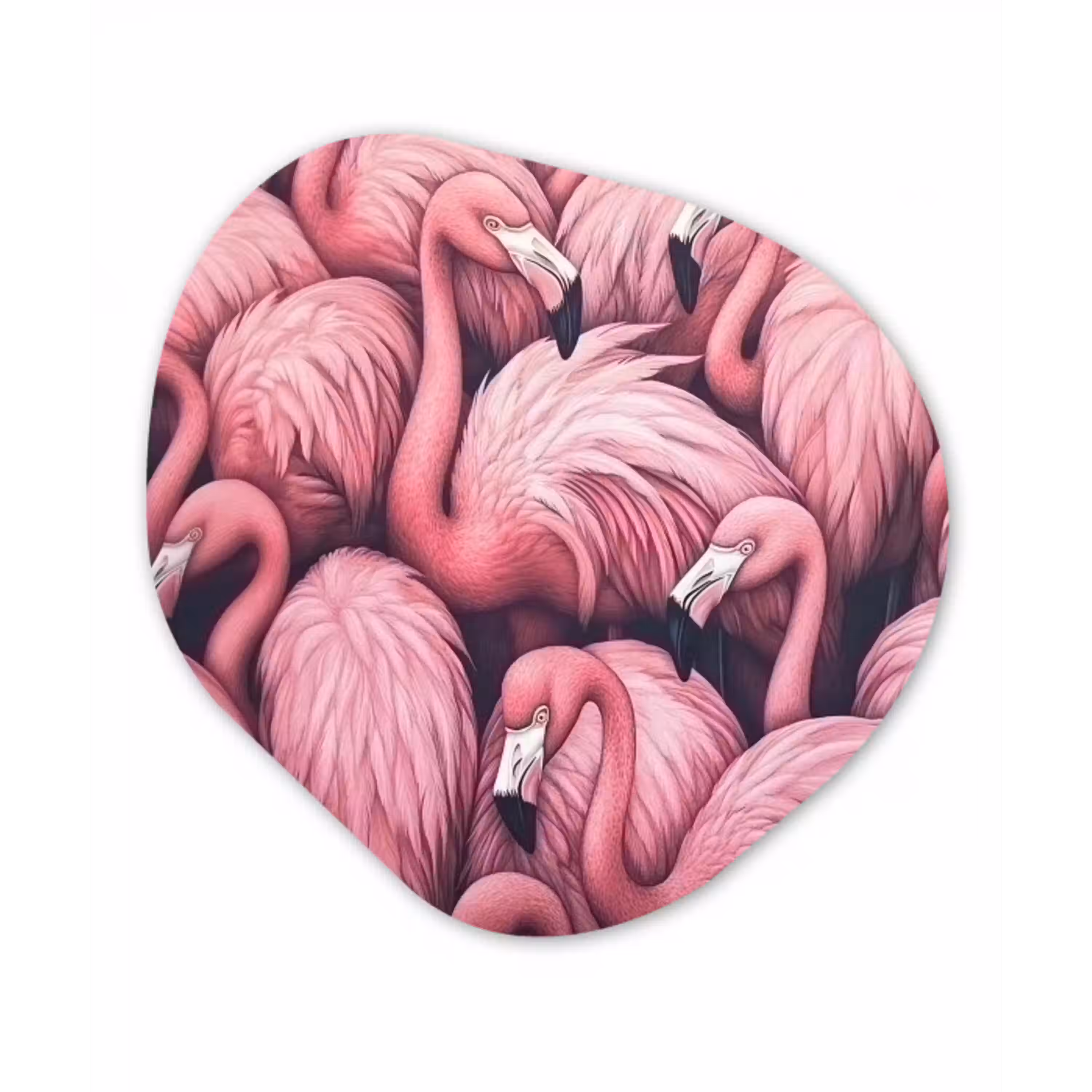 Flamingo - Roze - Dieren Wandcirkel Organisch Plexiglas middel -3d