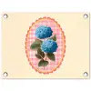 Bloemen - Blauw - Lijst - Bladeren tuinposter los doek klein -3d