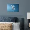 Lelies - Blauw - Glazen poster papier klein -sfeer2