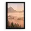 Zonlicht - Mist - Bergen - Bomen fotolijst zwart zonder passe partout klein -3d