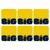 Geel - Think big - Grafisch onderzetter kurk middel -3d
