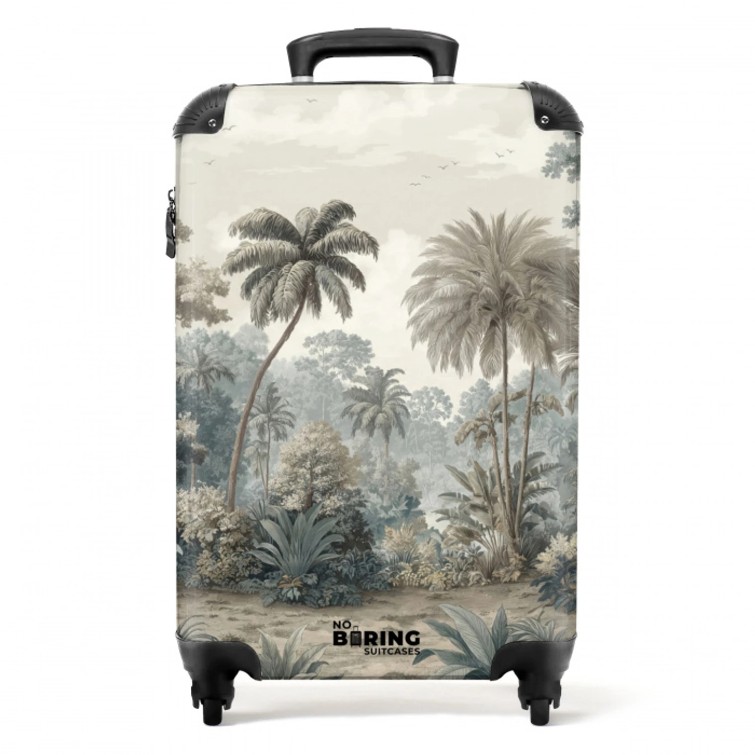 Tropisch - Landschap - Illustratie NBS - Handbagage koffer - Volwassenen Unisex middel -productfoto_recht