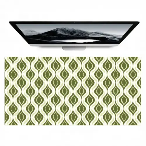 Patroon - Retro - Groen Muismat XXL klein 681 -zzz3d